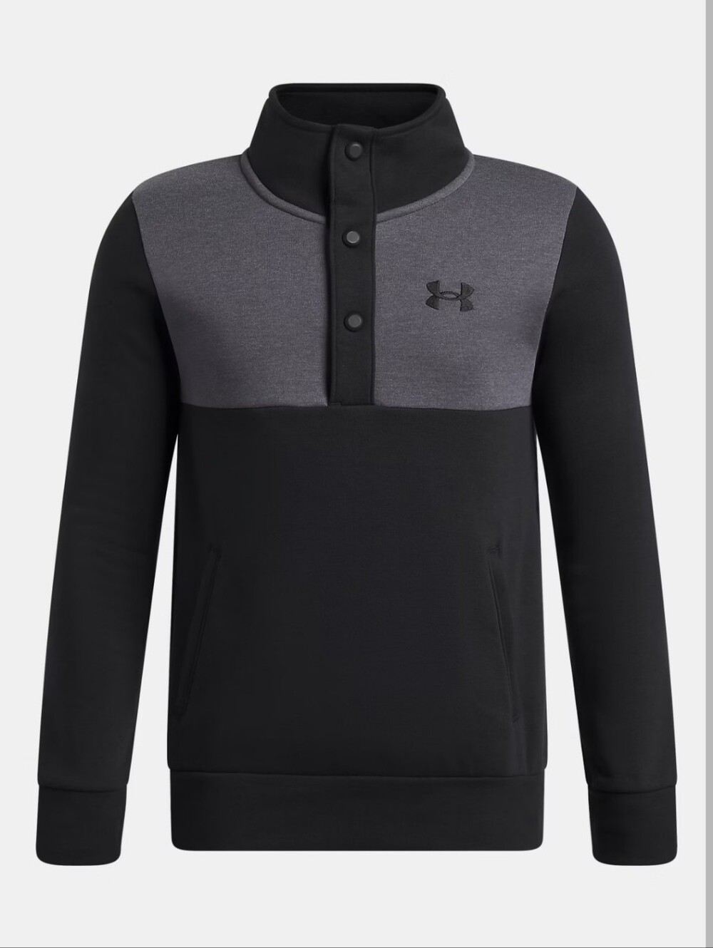 Under Armour Black & Gray Quarter Snap-Front Pullover